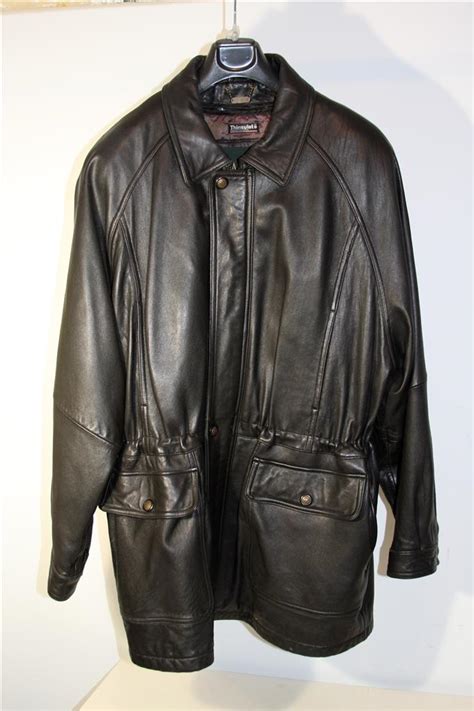 Danier Mens Black Leather Coat Jacket Canada Size U S 44 46 Canada Lg