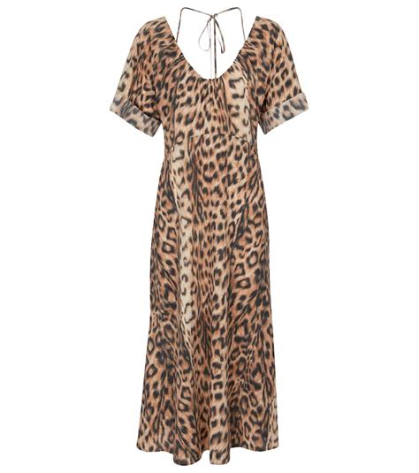 Leopard Print Midi Dress By Victoria Beckham Coshio Online Shop