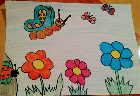Flowers And Butterfly Art Starts For Kids