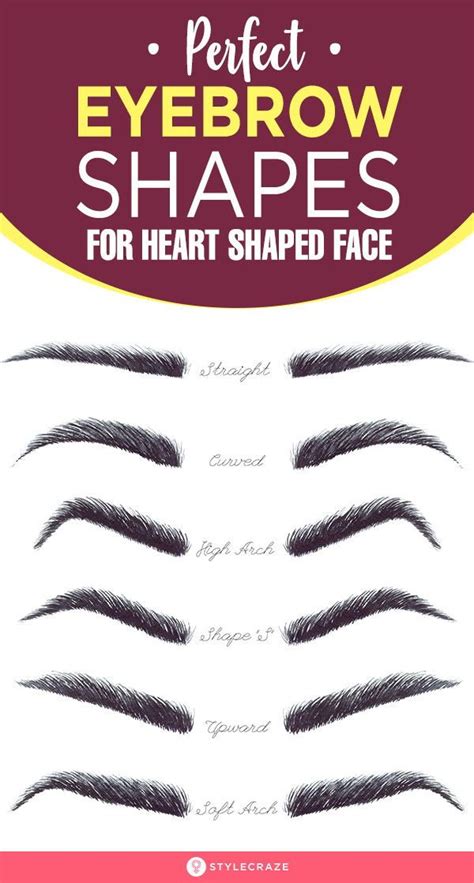 5 Perfect Eyebrow Shapes For Heart Shaped Face Perfect Eyebrow Shape Heart Face Shape