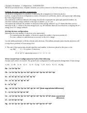 Electron configuration worksheet, guided notes, exit quiz, powerpoint presentation this lesson includes an electron configuration worksheet, guided notes, power point key things to note about orbitals: Electron Configuration Worksheets - Answer Key - Electron ...