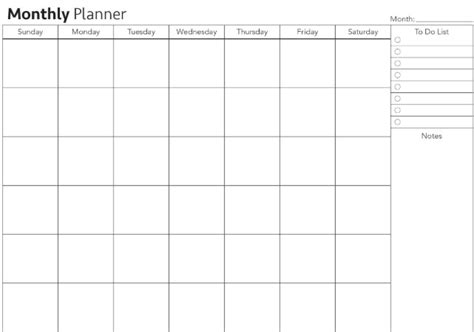 Pdf Word Excel Free Printable Monthly Planner Templates Download