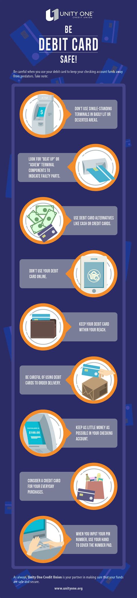 Therefore, anywhere you could use a credit card you should be able to use a debit card, which is most places in the united states. How To Be Debit Card Safe #Infographic - Visualistan