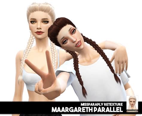 Sims 4 Hairs ~ Miss Paraply Maargareth Parallel Hair