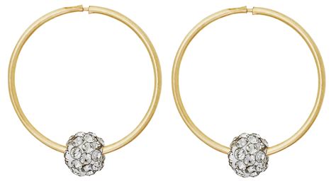 Revere 9ct Gold Crystal Hoop Earrings Reviews