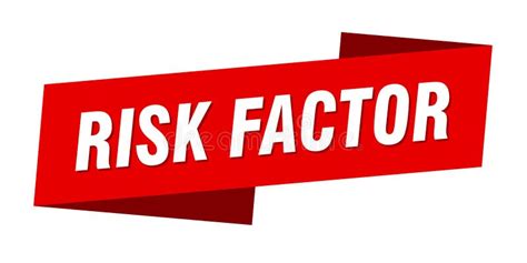 Risk Factor Banner Template Ribbon Label Sign Sticker Stock Vector