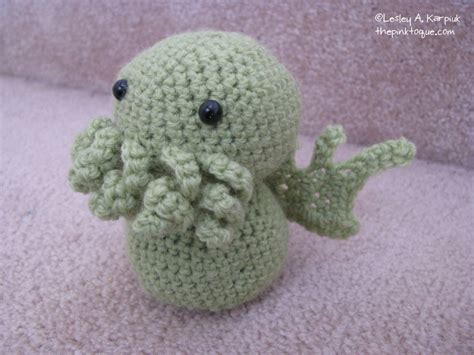 The Pink Toque Crochet Plush Amigurumi Cthulhu Plush