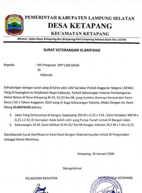 Fotokopi ektp dan kk alm/almh; Contoh Surat Jawaban Dari Kepala Desa - Mikiran Soal