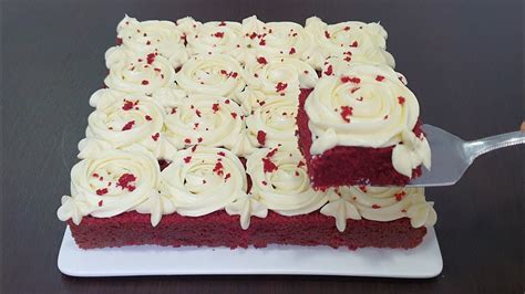 Super Moist Delicious Red Velvet Slice Cake With Cream Cheese Frosting
