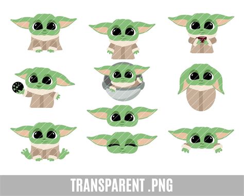 Baby Yoda Clip Art Transparent Png Baby Yoda Cute Alien Craft