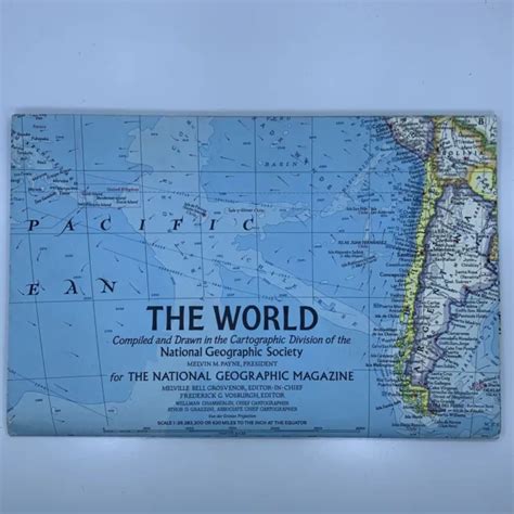 National Geographic December 1970 Map Of The World Double Sided 1299