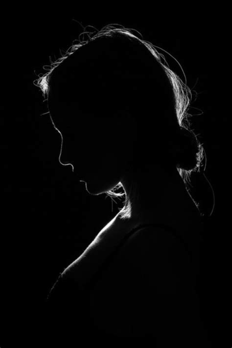 Beautiful Woman In Profile Photography Shadow And Light Silhouette Photography Portrait