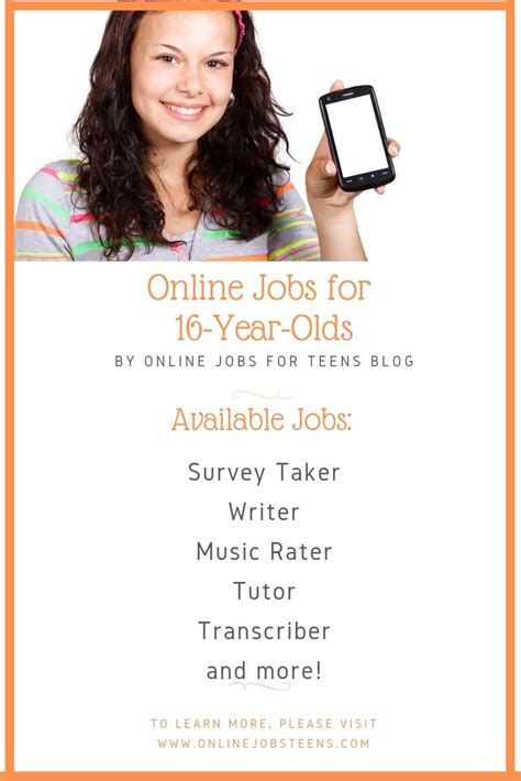 Maybe you would like to learn more about one of these? Online Jobs for 16 Year Olds | Online jobs for teens, Jobs for teens, Online jobs