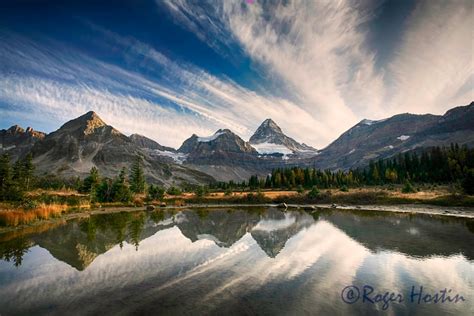 Sunset With Clouds Mount Assiniboine Roger Hostin Photography