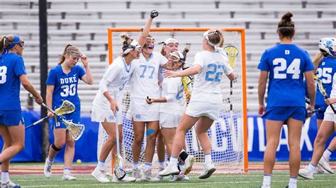 Women S Lacrosse No Seed Unc Takes Out No Seed Duke To Reach Acc Tournament Final