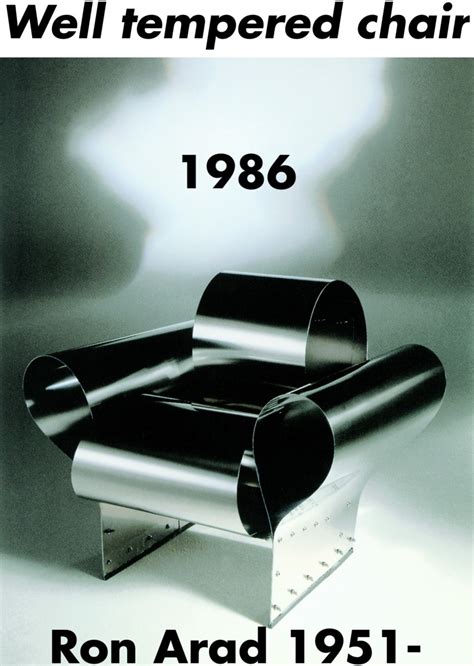 Well Tempered Chair 1986 Ron Arad 1951 2 Design Luminy