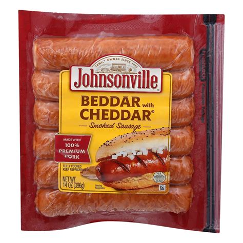 Johnsonville Smoked Sausage Links Beddar With Cheddar Shop Sausage