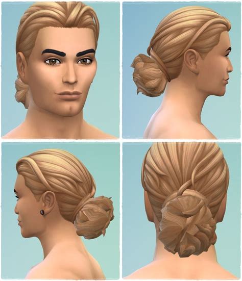 Johns Bun Sims Sims 4 Man Bun Hairstyles