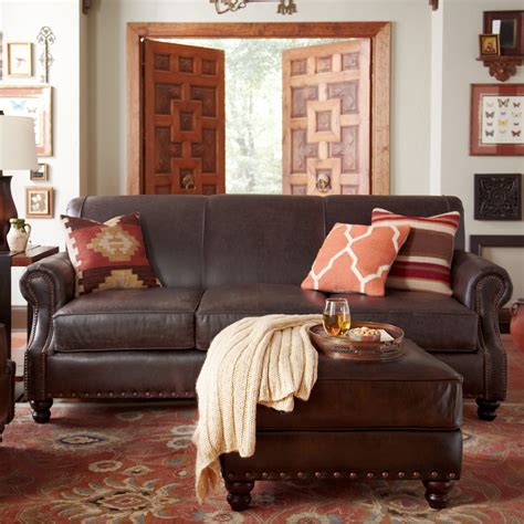 Designed to make your livingroom feel more welcoming, the nailhead accent leather 90 sofa in brown will soon be your favorite lounging spot. Birch Lane Landry Leather Sofa & Reviews | Wayfair