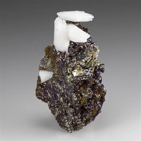 Calcite With Pyrite Chalcopyrite Bornite Quartz Fluorapatite