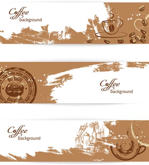 Coffee banner background Free vector in Adobe Illustrator ai ( .ai