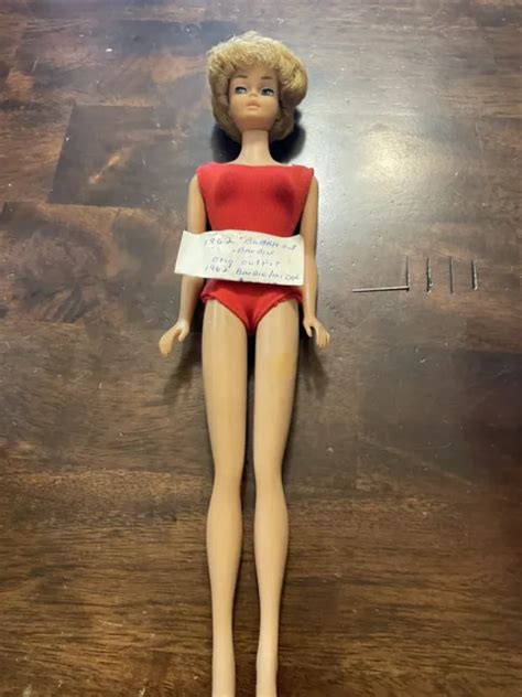 Vintage Blonde Bubble Cut Midge Barbie Mattel Japan Red Swim Suit B Picclick