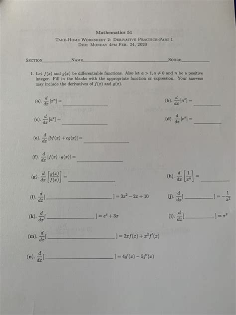 If you are viewing the pdf version of this docu. Derivative Practice Worksheet - 33 Derivative Worksheet With Solutions Worksheet Project List ...