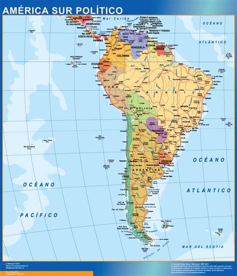 Mapa América Sur Político Mapas España Y El Mundo