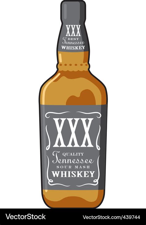 Whiskey Bottle Royalty Free Vector Image Vectorstock