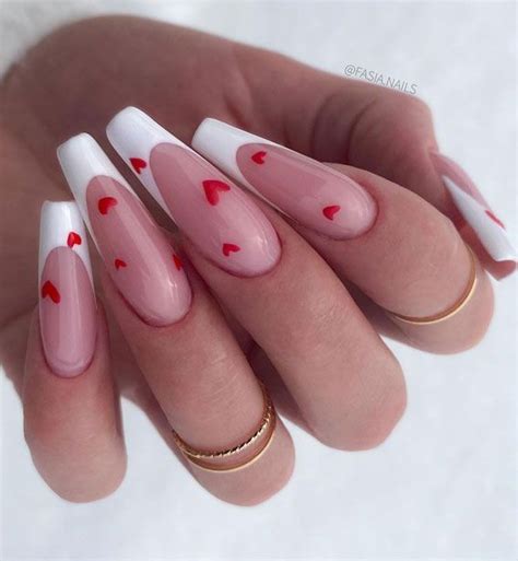 Beautiful Valentines Day Nails 2021 Black And Pink Nails In 2022 Valentines Nails White