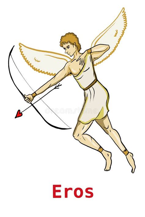 Mitologia Grega Deuses Eros Fundo Ilustração do Vetor Ilustração de afrodite deus