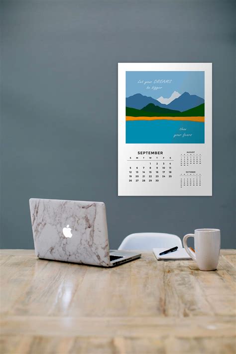 2021 Wall Calendar Printable Yearly Wall Calendar Download Etsy