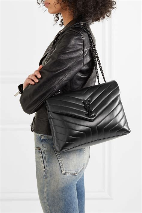 Black Loulou Medium Quilted Leather Shoulder Bag Saint Laurent In