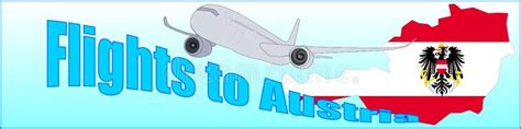 Flights To Austria Concept 3d Rendering Stock Illustration
