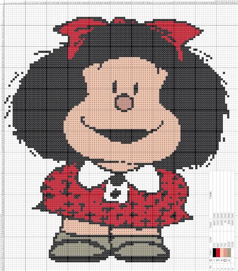 Los más baratos del mercado y de excelente calidad; Dibujos Punto de Cruz Gratis: Mafalda Punto de cruz