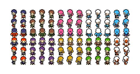 16x16 Rpg Character Sprite Sheet By Javikolog Images And Photos Finder