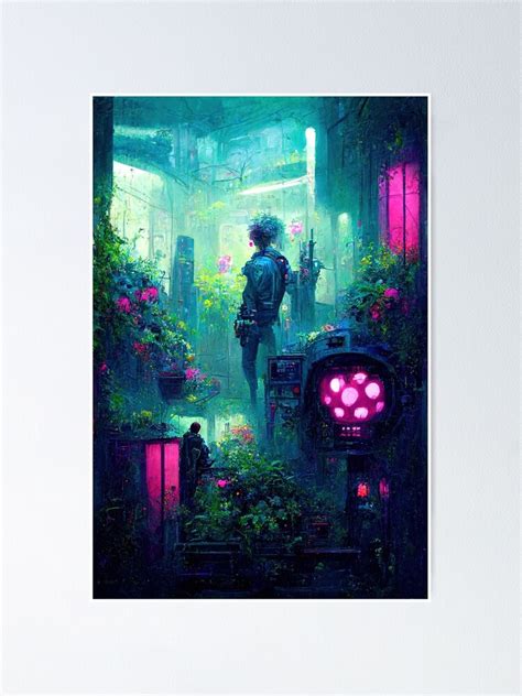 Cyberpunk Garden Poster For Sale By Loudlayercake Redbubble