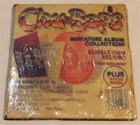 New Old Stock 1980s Chu Bops Mini Album Bubble Gum Record Spinners 8