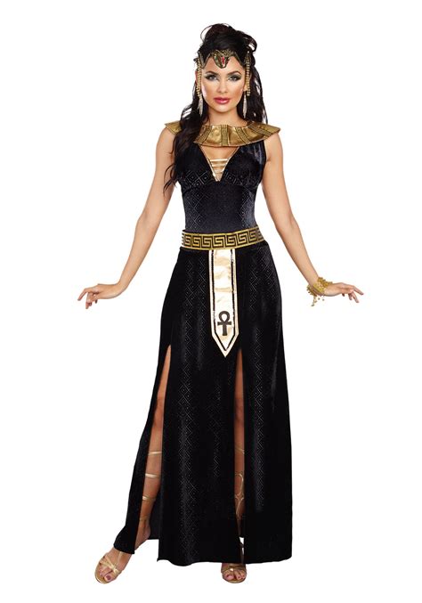 Adult 6 20 Cleopatra Black Costume Egyptian Queen Fancy Dress Ladies