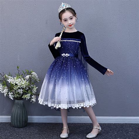 Elsa Dress Up Costumes Halloween Carnival Party Clothes Winter