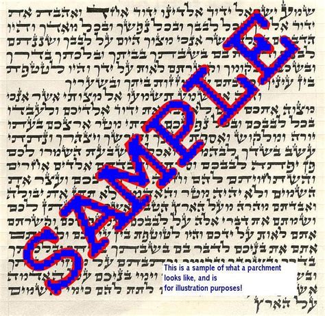 Mezuzah Parchment Scroll Sefardi 12cm By Rabbi Veknin The Judaica Place