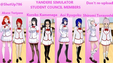 Yandere Simulator Student Council Uniform Template Images And Photos