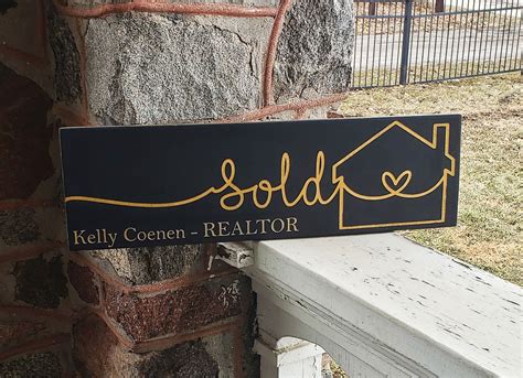 Sold Sign For Realtor Closing T Real Estate Agent Photo Etsy