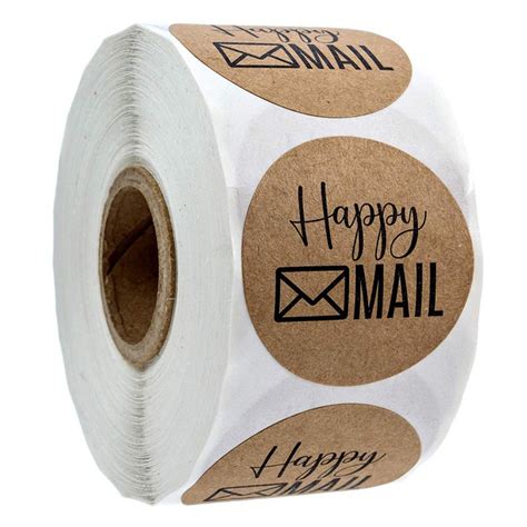 Happy Mail Stickers Roll Air Mail Stickers Envelope Etsy