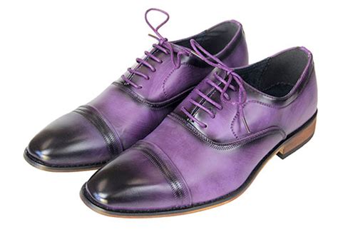 purple smooth ombre mens dress shoes