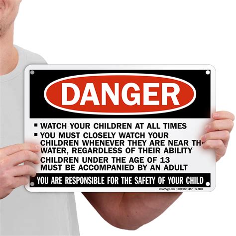 Watch Your Children Pool Safety Sign Sku S 7103