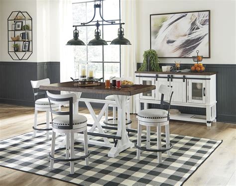 4.7 out of 5 stars. Valebeck White And Brown Counter Height Dining Room Set ...