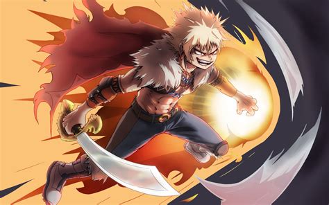Katsuki Bakugou Fire Anime My Hero Academia Wallpaper Background