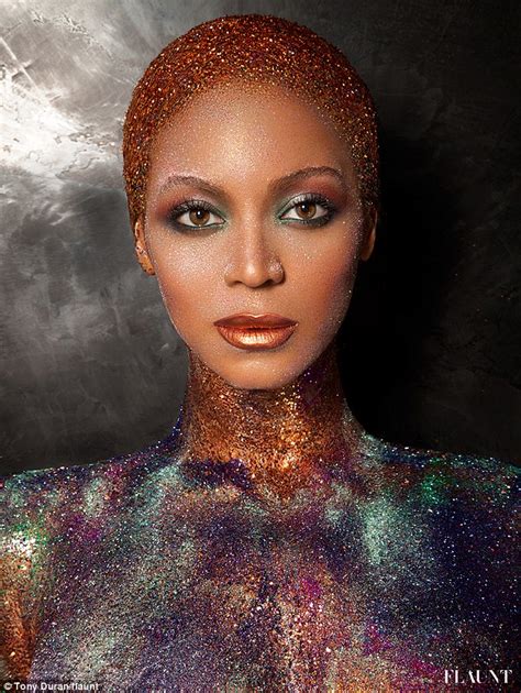 Beyonces Cover Glitter In A Nude Flaunt Magazine ~ Welcometonepicity