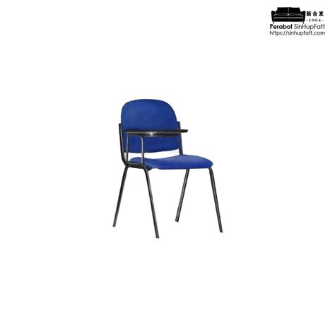 Blue folding chair fabric padded seat back rest computer office study home work. Fabric Cushion Study Chair with Foldable Writing Pad and ...